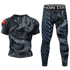 USA Ship Asian Dragon Theme Brazilian Jiu Jitsu BJJ Rashguard MMA BJJ Rash Guard