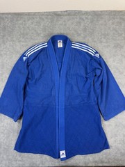 Adidas Judo Gi Jacket Kimono Top Mens Large Blue 100% Cotton Training Adult