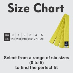 Revansh Yellow Karate Belt Martial Arts Taekwondo Judo Rank Belt Kids Adults 0-5