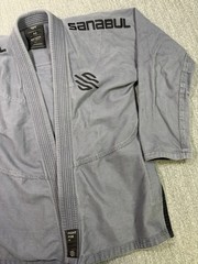 Sanabul Jiu Jitsu Gi Adult Aize A2 Gray Brazilian BJJ Kimono No Belt Heavy