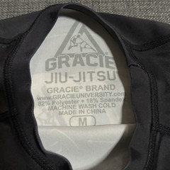 Gracie Jiu-Jitsu Rash Guard Midnight Wave Size Youth Medium Black Blue