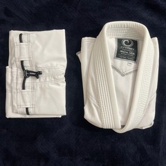 White Origin Kids Gi 5/6 With Custom Embroidered Logo On Back
