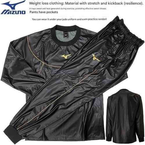 Mizuno Sauna suits Weight loss wear top and bottom set Washable Training Fitness