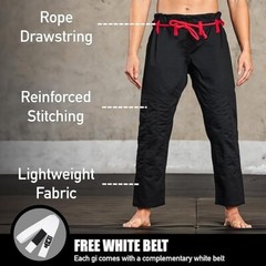 Elite Sports X5411 Womens Black Ultra-Light BJJ GI – IBJJF Jiu-Jitsu GI Size F2