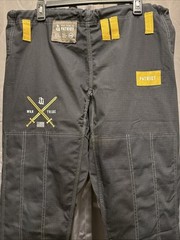 War Tribe Patriot Jiu Jitsu Size: A1H -Black Pants 10oz Ripstop Black and Gold