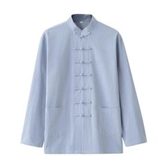 Men Traditional Chinese Tang Suit Coat Jacket Kungfu Wingchun Uniform Sportswear