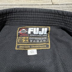 Fuji Jiu Jitsu Gi Kids Size C1 Black MMA Heavyweight Cotton Blend (Top Only)