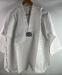 Taekwondo Karate Martial Arts Kid Youth Size 2 White Pants Shirt Set with Belt