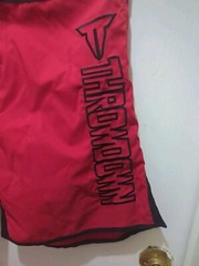 Throwdown Athletic/ Boxing Mens Gym Training Shorts Size 32 Red & Black/Pocket