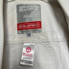 Gracie Barra Gi Top Unisex A3 White Jiu Jitsu BJJ Kimono Uniform