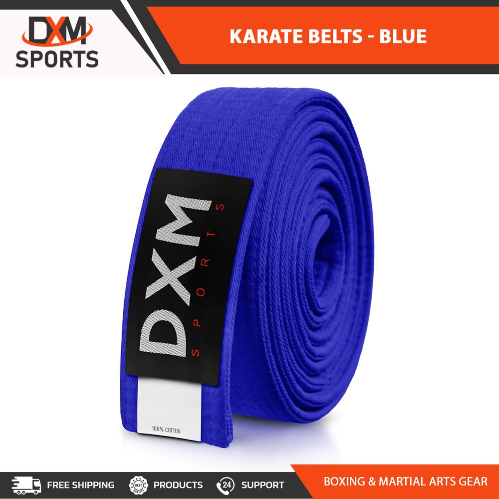 DXM Martial Arts Belts Judo Taekwondo Hapkido Aikido Solid Karate Belt – Blue