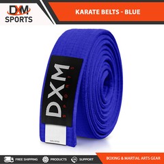 DXM Martial Arts Belts Judo Taekwondo Hapkido Aikido Solid Karate Belt – Blue