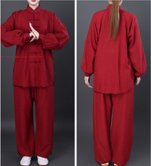 Unisex Tai Chi Kung Fu Suit Linen Cotton Morning Exercise martial arts Uniforms