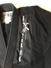 Black Extra Heavyweight Cotton Karate Martial Arts Gi size #A2 Jacket & Pant