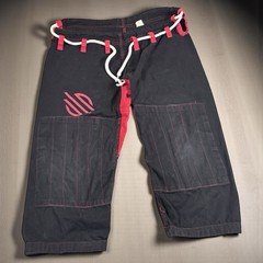Sanabul Kids BJJ Gi A0 Black Red Marcelo Mafra Patch Brazilian Jiu Jitsu Uniform