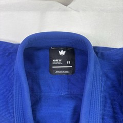 KINGZ Kimonos Kore GI Blue Long Sleeve Size F4 Jiu Jitsu BJJ MMA
