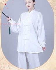 Unisex Kung Fu Tai Chi Suit Cotton Linen Shirt+Pants Wushu Martial art Uniforms