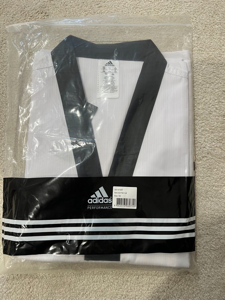 adidas adi-Start ADITS01US Taekwondo White Uniform with Assorted V-Necks 190