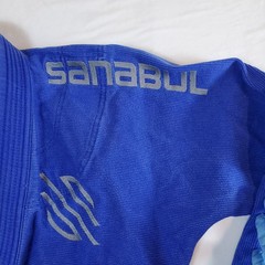 Sanabul Gi Top Blue Gray Size A1 BJJ Jiu Jitsu Uniform Suit Jacket Martial Art