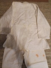 HAYASHI TIGER CLAW’S WHITE JUDO COTTON MARTIAL ARTS UNIFORM , 2-PIECE, SIZE 5