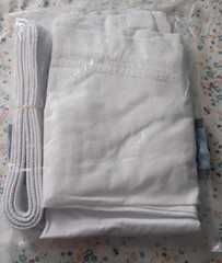 BMA Best Martial Arts V-Neck Uniform #4 180CM / White / White Belt Free Shipping