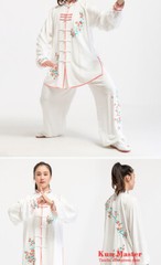 2021 New Style Linen Fabric Women Embroidery Kung Fu Tai Chi Uniform Martial