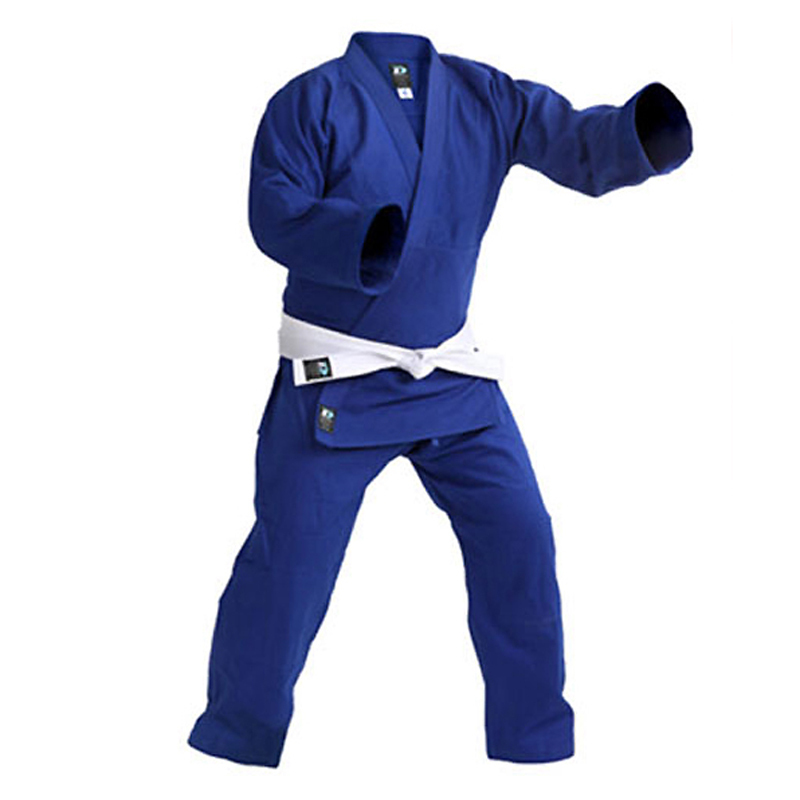 Judo Ultimate Double Weave Preshrunk Uniform Dobok Gi Adult Kid Jiu Jitsu Blue