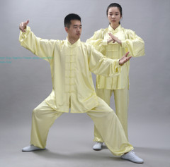 Satin Unisex Martial Arts Uniform Kung Fu Suit Costume Tai Chi Performance Sets