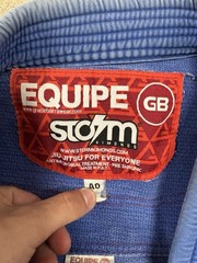 Gracie Barra Atleta Edition Equipe Gi A0 Blue Good Condition. Pre owned
