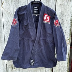 Ronin BJJ Gi Jacket Kimono Top A2X Blue Mens Adult Jiu Jitsu Gi Training Fight