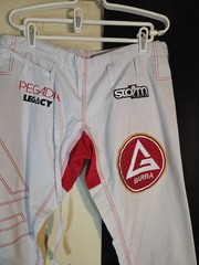 Gracie Barra Equipe Storm White Jiu-Jitsu Gi Pants Only Uniform Size A0 Karate