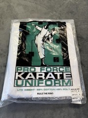 ProForce Karate Uniform Gi Adult Size 3 White Lite 55% Cotton Poly Martial Arts