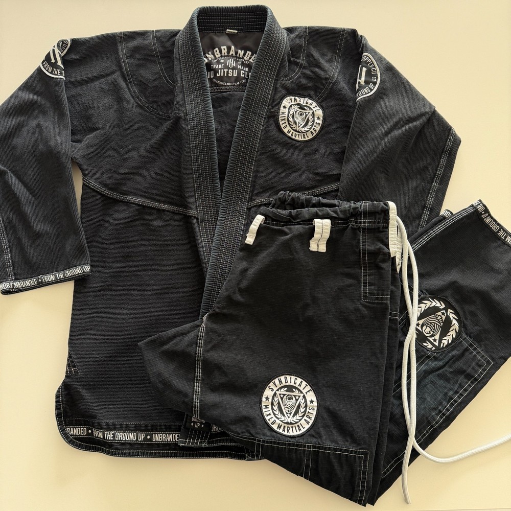 Unbranded Syndicate BJJ Gi A2 Black Jiu Jitsu Kimono Pants Set MMA