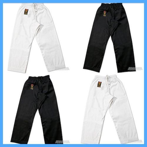 8oz MiddleWeight Proforce Gladiator Karate Black or White Martial Arts Pants TKD