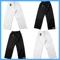 8oz MiddleWeight Proforce Gladiator Karate Black or White Martial Arts Pants TKD