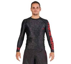 Fuji Fear the Reaper MMA BJJ Jiu Jitsu Long Sleeve LS Rashguard – Black/Red