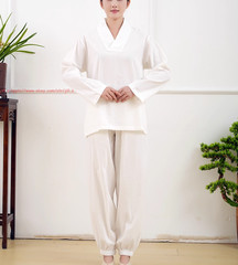 Women Men Meditation Monk uniform Chinese Style Lay Zen Kung Fu Tai Chi Suits