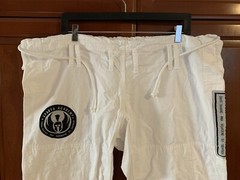 Men’s A2 Sparta Academy BJJ Cross Train MMA Kick Box Kravmaga Top & Pants White