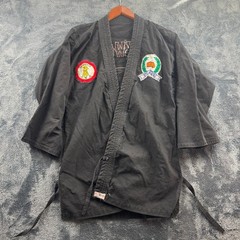 VTG Black Taekwondo Gi Jacket Heavy Canvas Size 0 – 18.5″ PTP, 33.5″ L