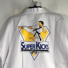 Martial Arts Super Kicks Masters Club Jacket & Belt, Unisex Size 2/160 – White