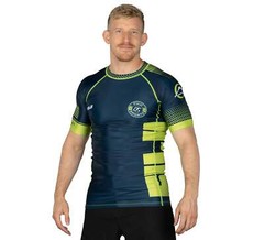Fuji Match MMA BJJ Jiu Jitsu ShortSleeve Short Sleeve SS Rashguard – Navy Blue