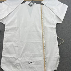 Nike Korea Taekwondo Dobok Size 9 / 190cm White Kimono Embroidered Belted Swoosh