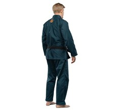 Fuji Lightweight Light Weight Mens Brazilian Gi Jiu-Jitsu BJJ Navy Blue w Orange