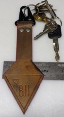 Genuine Leather Key Chain – Jiu Jitsu Theme – Heavy Duty – Unique Design