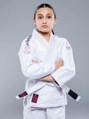 Fuji Kids Childrens Blossom Brazilian Jiu Jitsu Gi Jiu-Jitsu BJJ – White / Pink