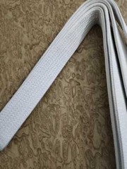 Pearl weave white brazilian jiu jitsu belts 100% cotton set of 2 belts size A2