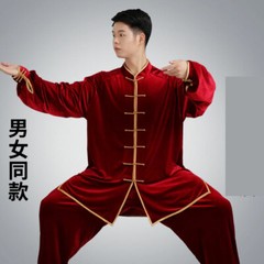 Women Men Martial Arts Uniform Yoga Tai Chi Sets Tang Kung Fu Suit Outfit Thicke