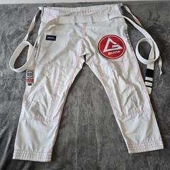 GRACIE BARRA JIU JITSU Gi Pants Adult SIZE A0 White Equipe Edition