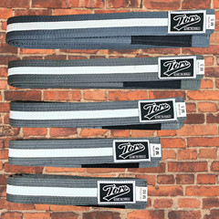 Toro Brand Brazilian Jiu Jitsu Belt / Gray and White Belts BJJ youth kids grey