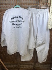 Master Kims Tae Kwon Do Outfit Top And Pants Size 6 M Costume Halloween Dress Up